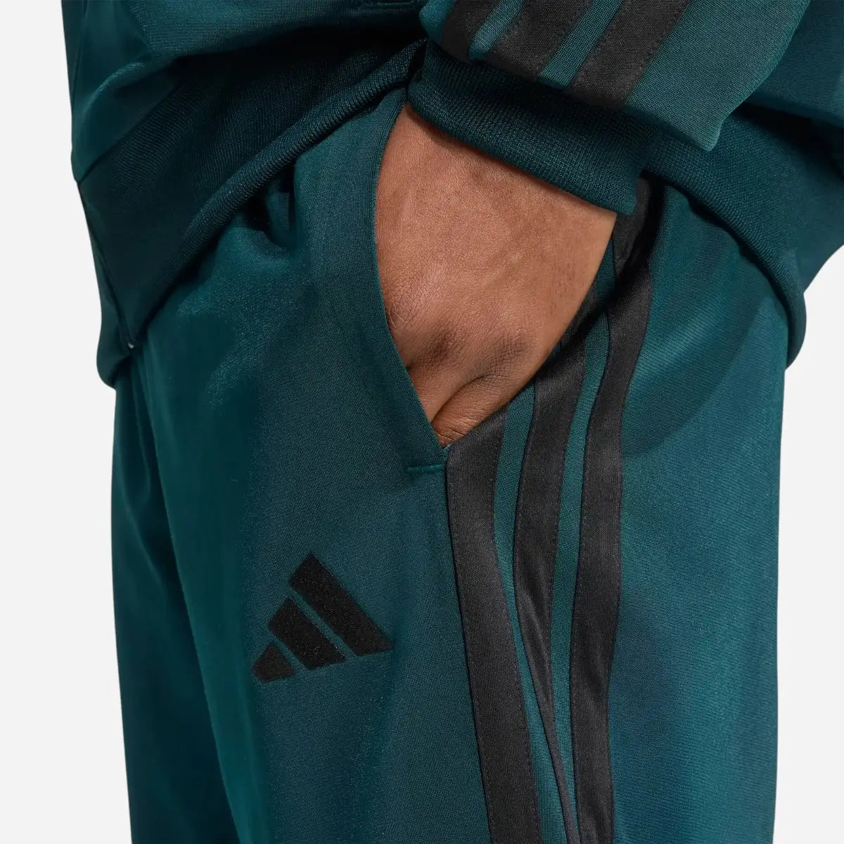 Adidas Tuta Sportswear Basic 3-Stripes Tricot Verde Aurora Ivy