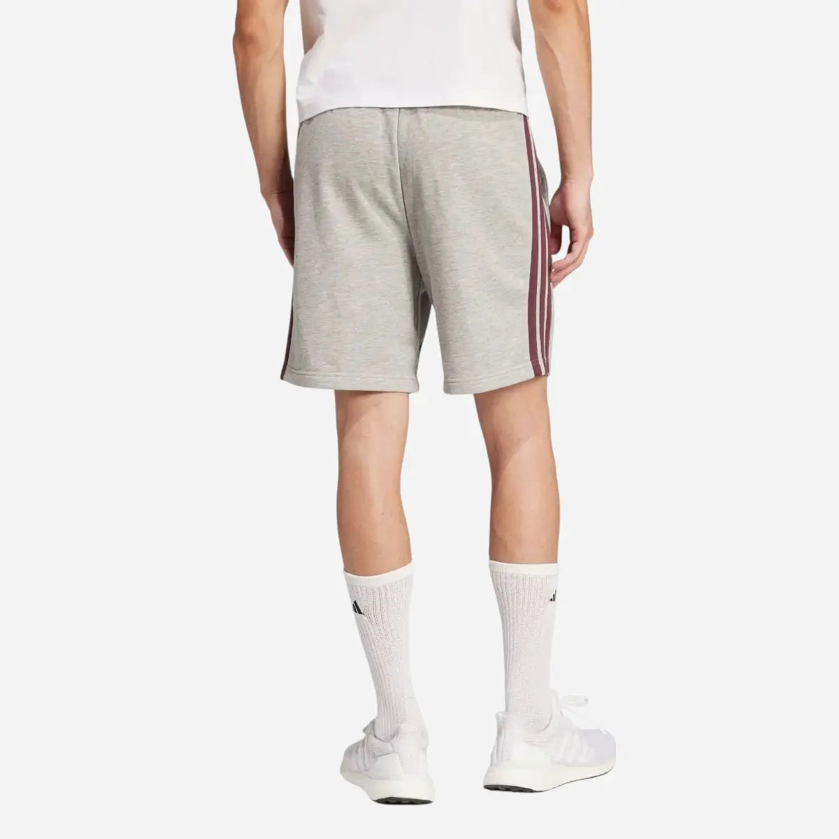 Adidas Short Codes 3-Stripes French Terry Grey / Bordeaux