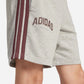 Adidas Short Codes 3-Stripes French Terry Grey / Bordeaux