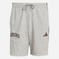 Adidas Short Codes 3-Stripes French Terry Grey / Bordeaux