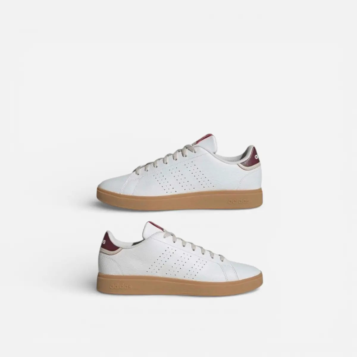 Adidas Advantage Base 2.0 White Bordeaux