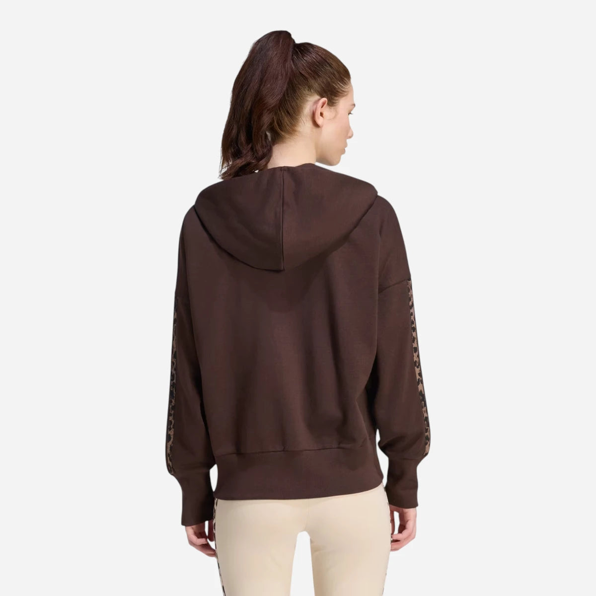Adidas Tuta Completo Donna Seasonal 3 Stripes Animalier Coffee