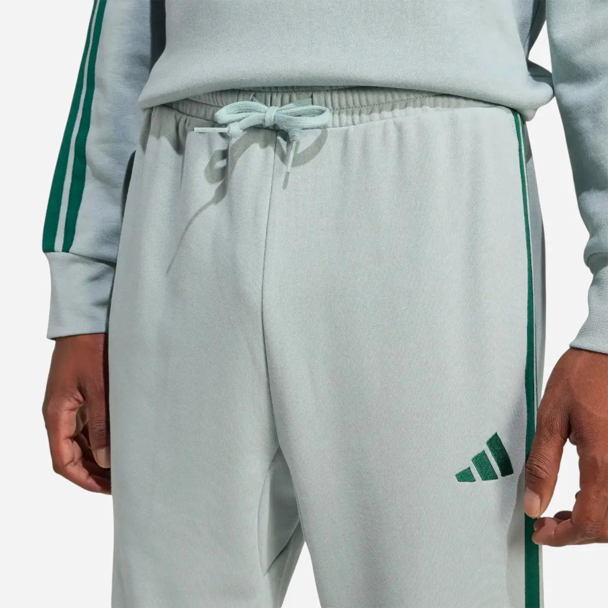 Adidas Tuta Sportswear Basic 3-Stripes Essentials French Wonder Sage/Collegiate Green