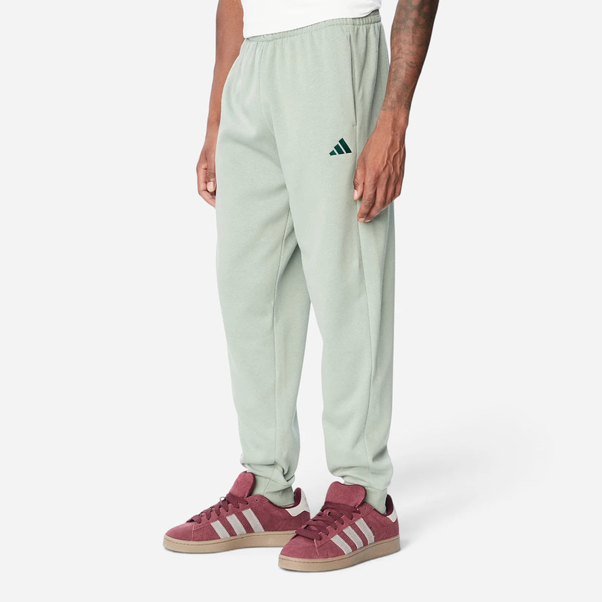 Adidas Tuta Uomo 3 Stripes Fleece Light Green