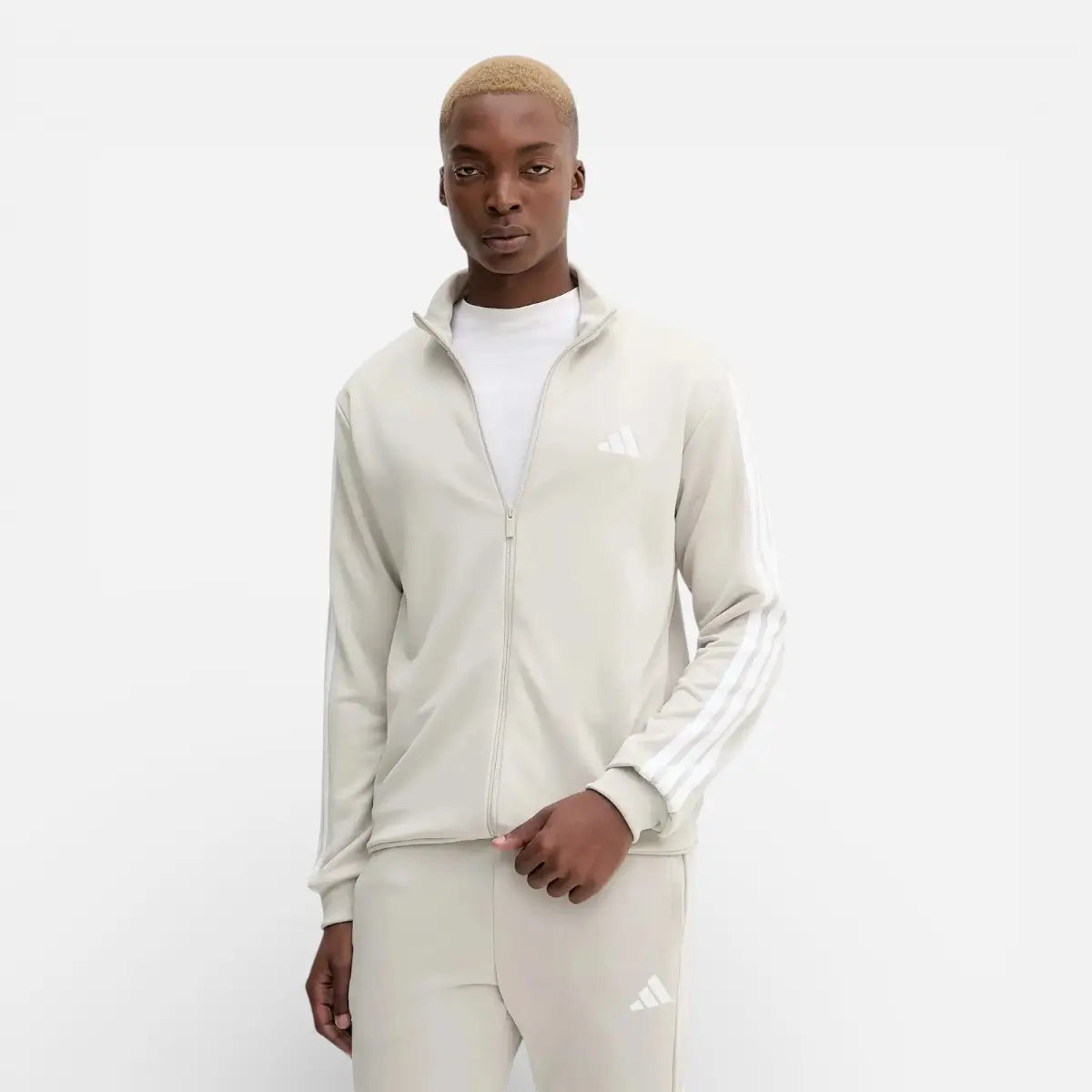 Adidas Tuta Sportswear Basic 3-Stripes Tricot Light Beige