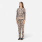 Adidas Tuta Track suit Essentials 3-Stripes Leopard Beige