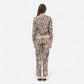 Adidas Tuta Track suit Essentials 3-Stripes Leopard Beige