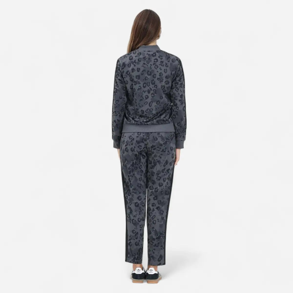 Adidas Tuta Track suit Essentials 3-Stripes Leopard Grey
