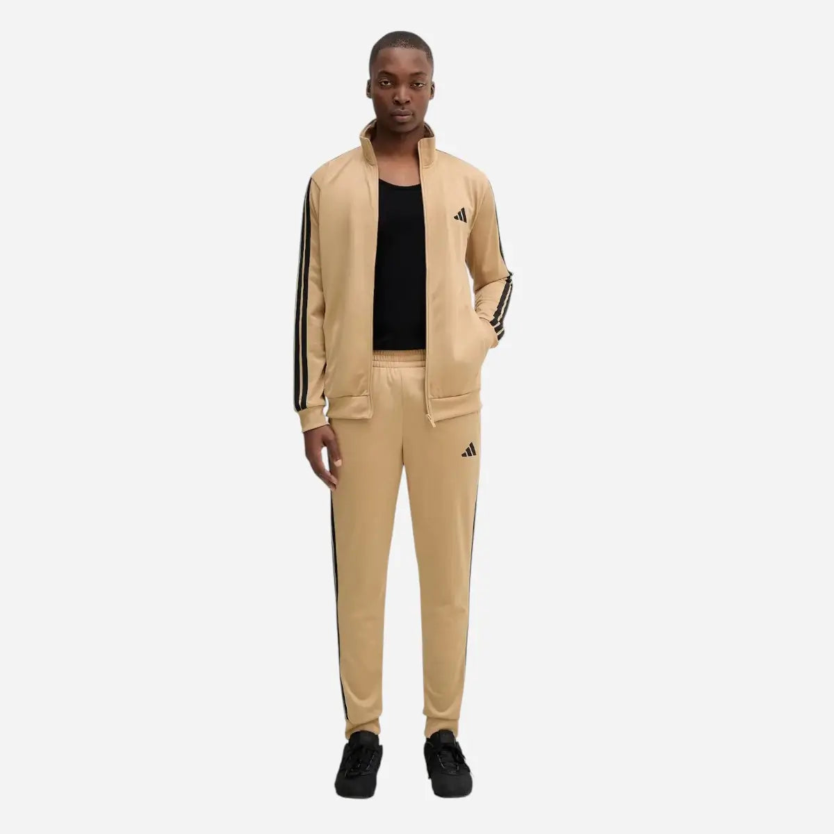Adidas Tuta Sportswear Basic 3-Stripes Tricot Beige