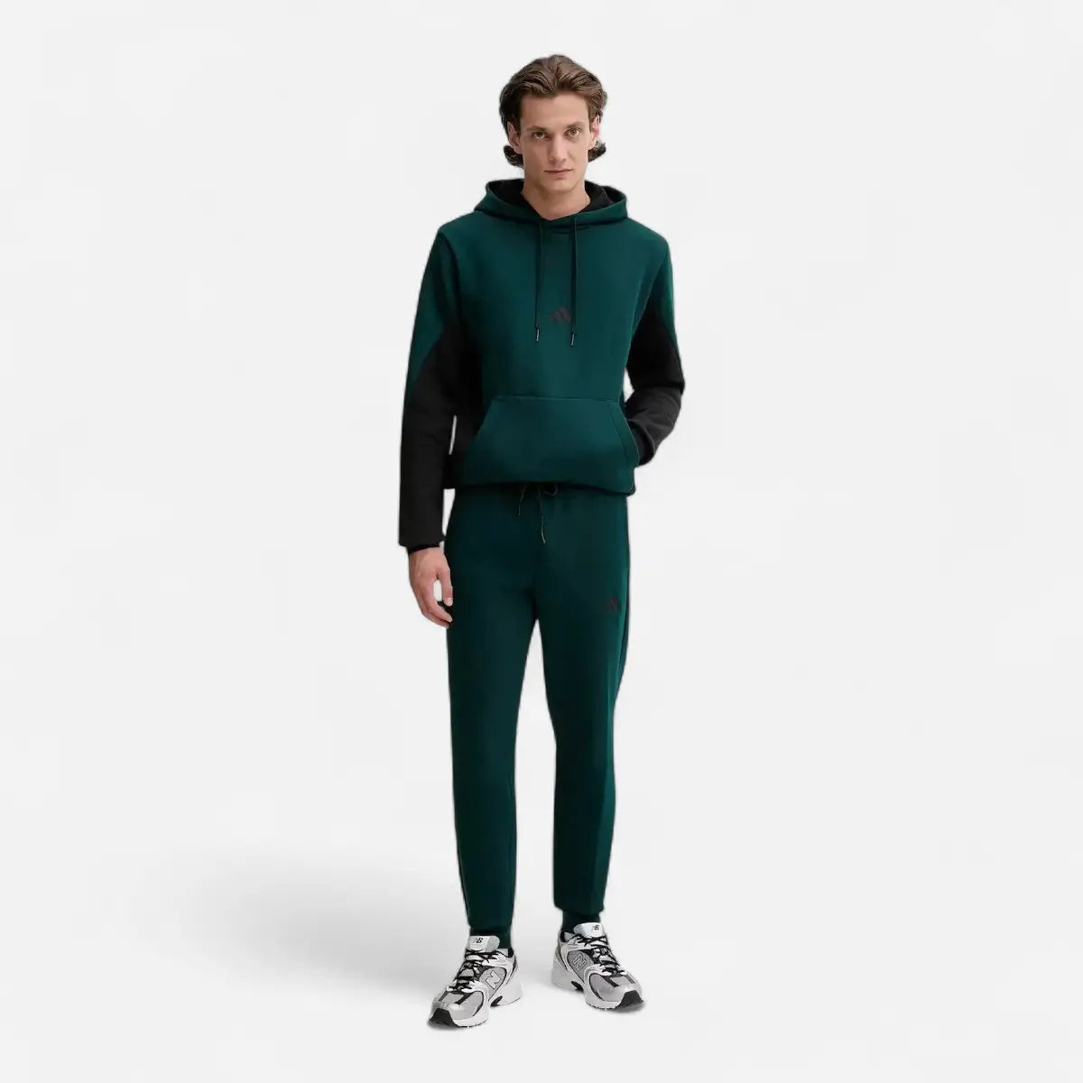 Adidas Tuta Sportswear Fleece Colorblock Aurora Green Ivy
