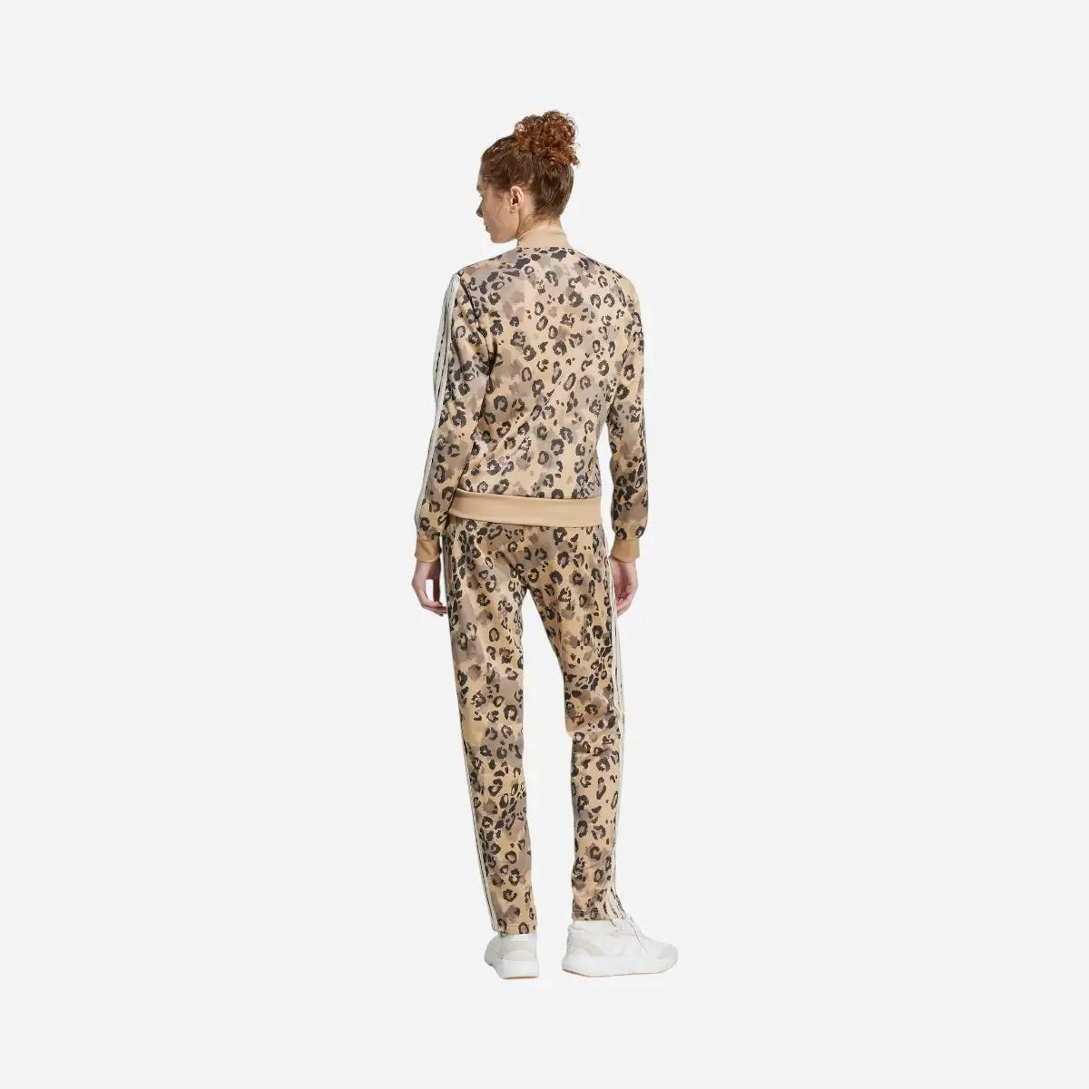 Adidas Tuta Track suit Essentials 3-Stripes Leopard Beige