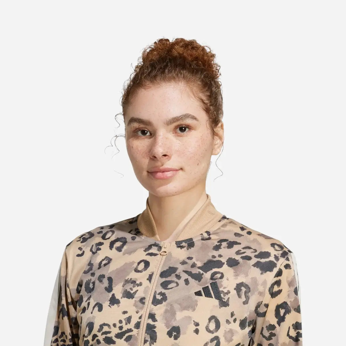 Adidas Tuta Track suit Essentials 3-Stripes Leopard Beige