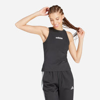 Adidas Canotta Essentials Linear Slim Cotton Black / White