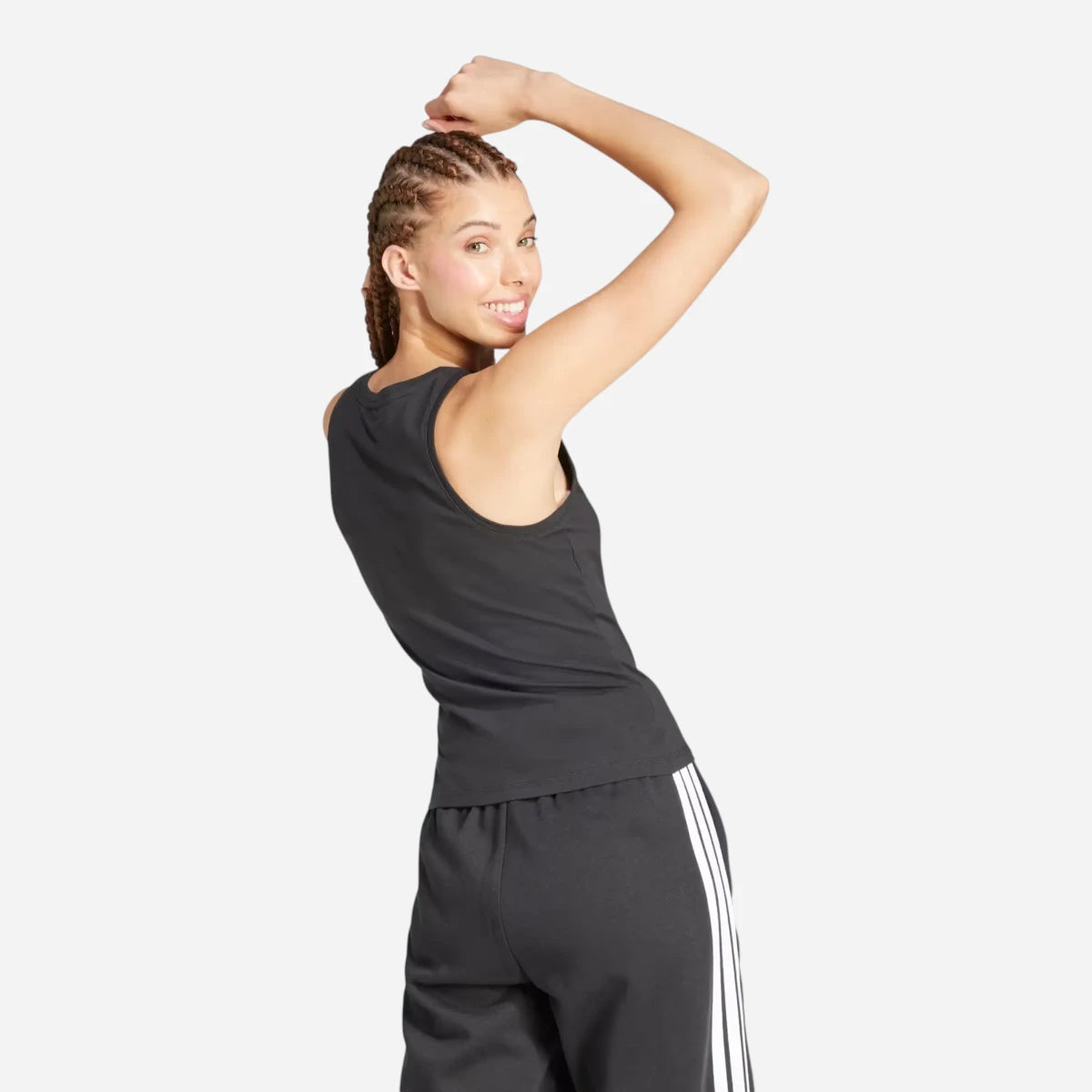 Adidas Canotta Essentials Linear Slim Cotton Black / White