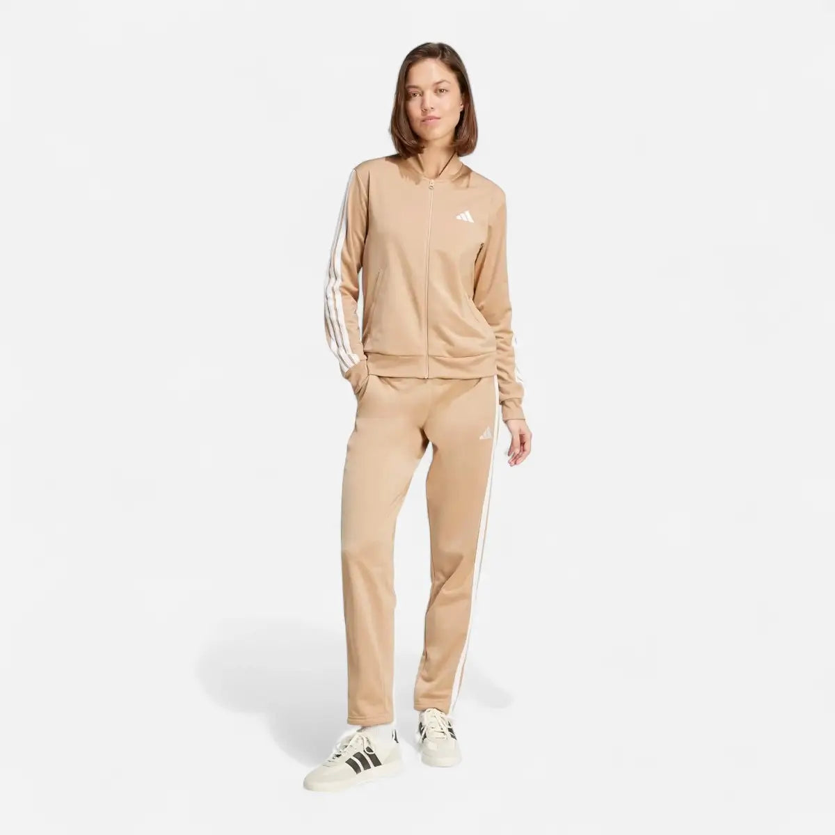 Adidas Tuta Track suit Essentials 3-Stripes Beige