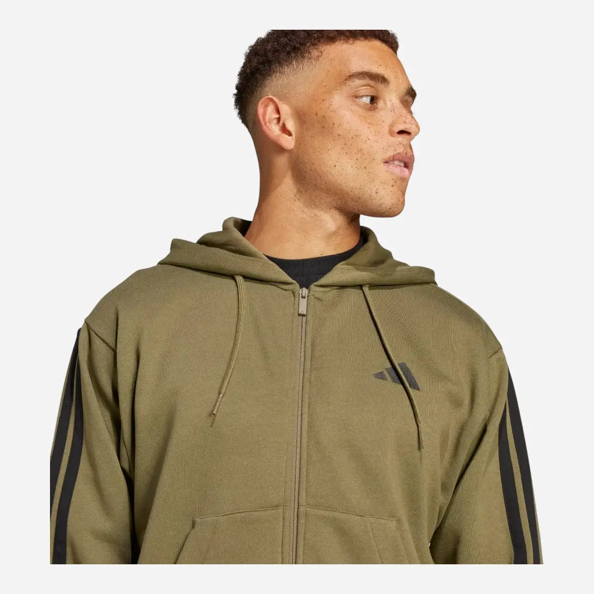 Adidas Tuta Colorblock Fleece 3 stripes FL Olive Strata