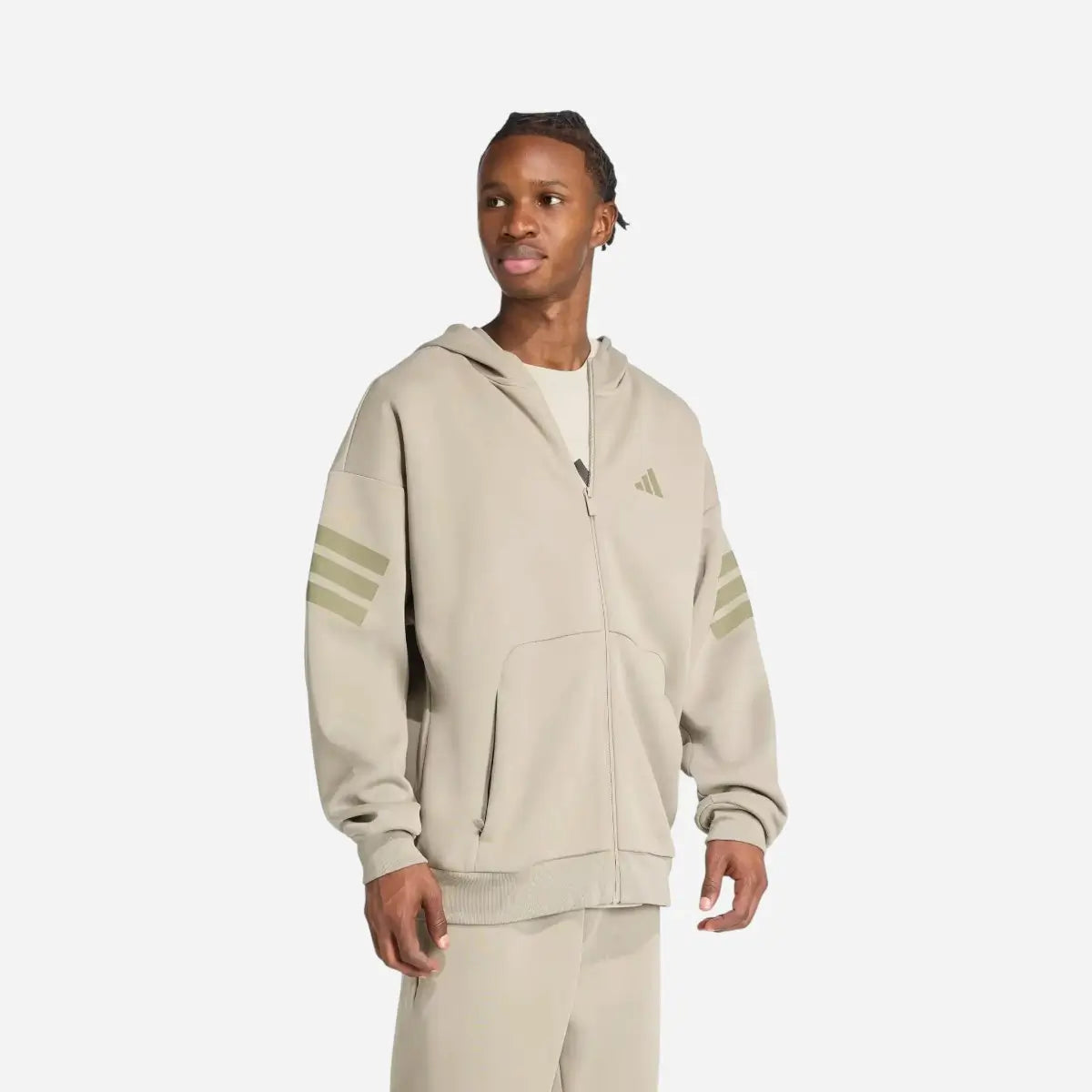 Adidas Tuta (Hoodie+Pant) Future Icons 3-Stripes Silver Pebble
