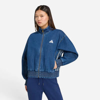 Adidas Giacca Boxy Donna Denim Stadium Loose Fit