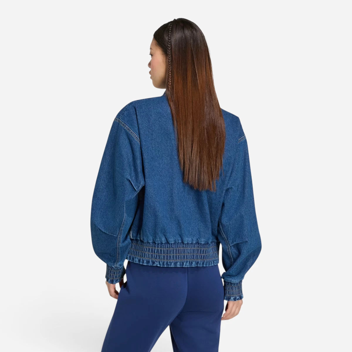 Adidas Giacca Boxy Donna Denim Stadium Loose Fit