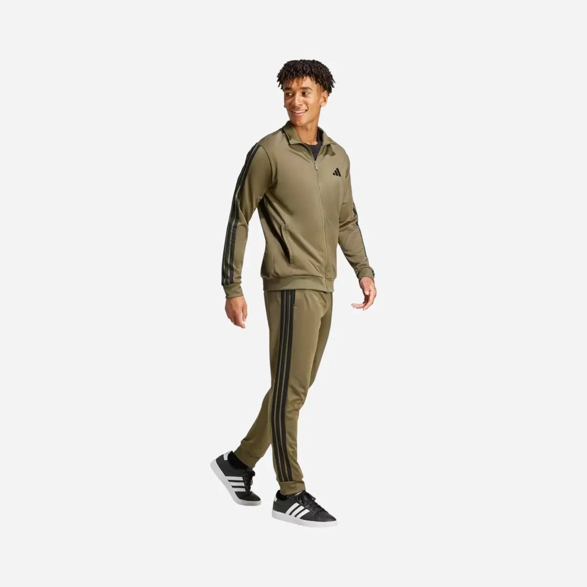 Adidas Tuta Sportswear Basic 3-Stripes Tricot Olive Strata