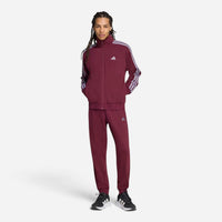 Adidas Tuta Uomo 3 Stripes Fleece Bordeaux