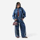 Adidas Pantalone Donna Denim Stadium Loose Fit