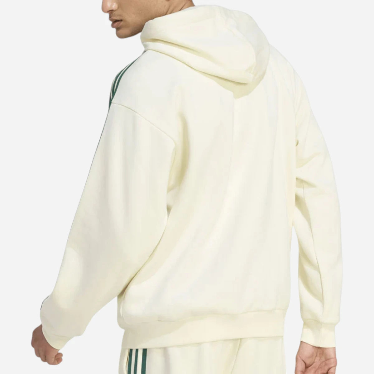Adidas Tuta Completo Uomo 3 Stripes Fleece Beige Green