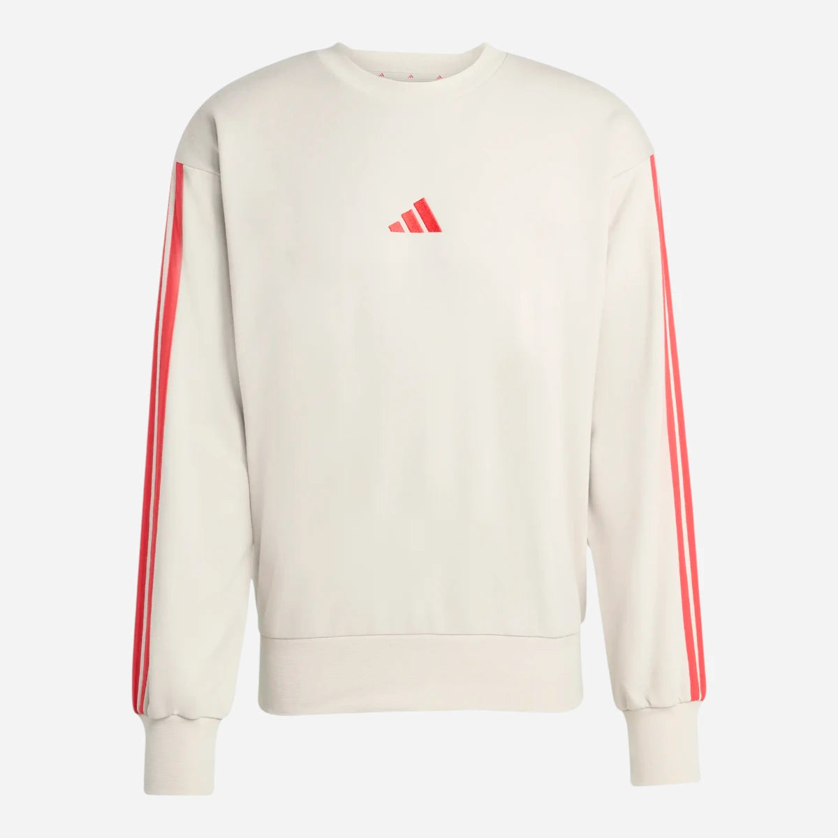 Adidas Tuta 3-Stripes Essentials French Terry Beige Ruby