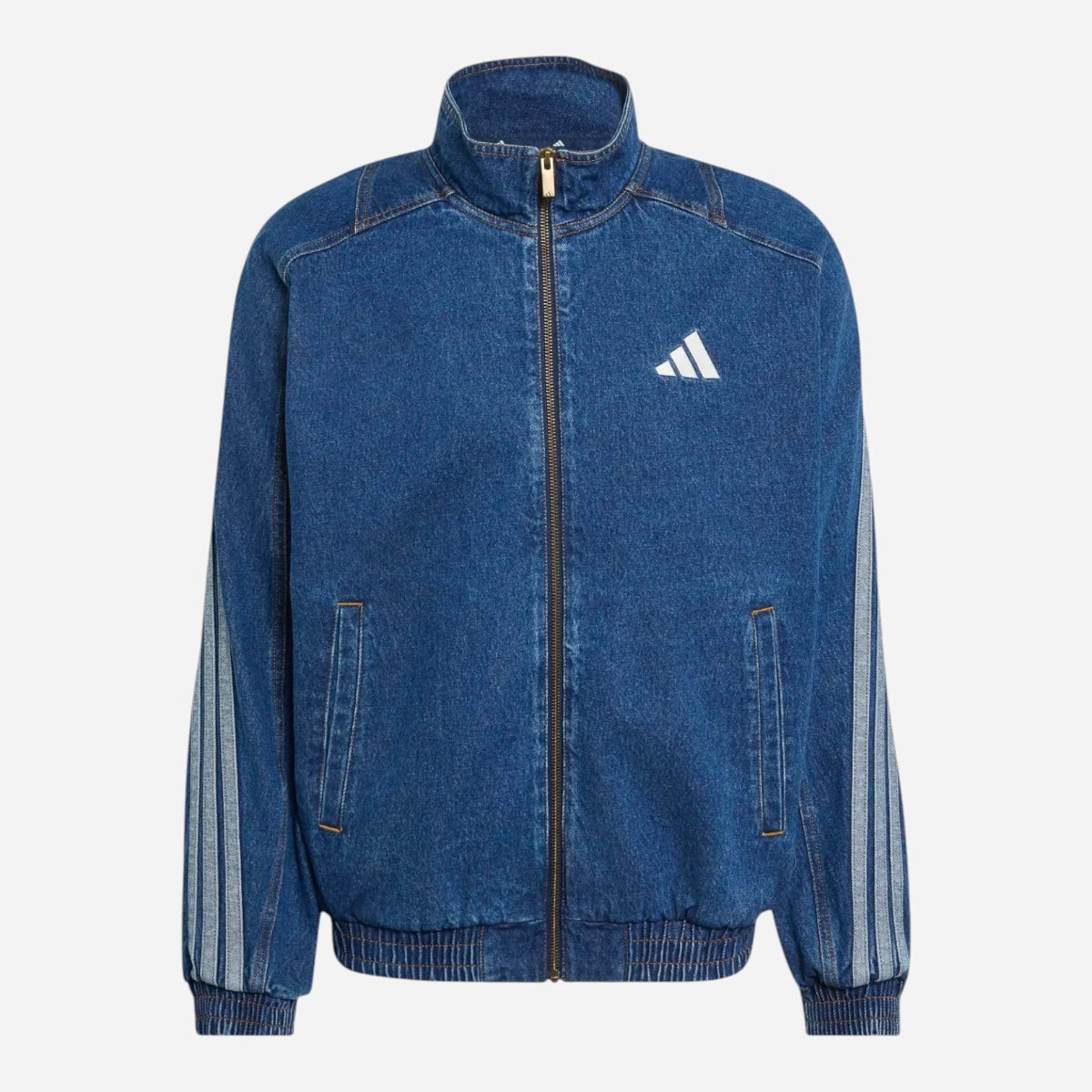 Adidas Giacca Boxy Denim Jeans Uomo 3 Stripes