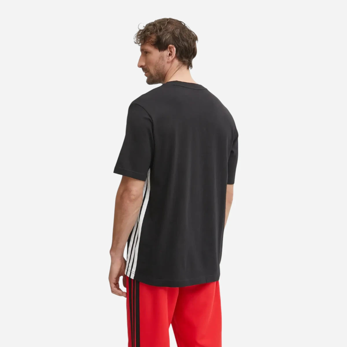 Adidas T-shirt Essentials 3-Stripes Single Jersey Black & White