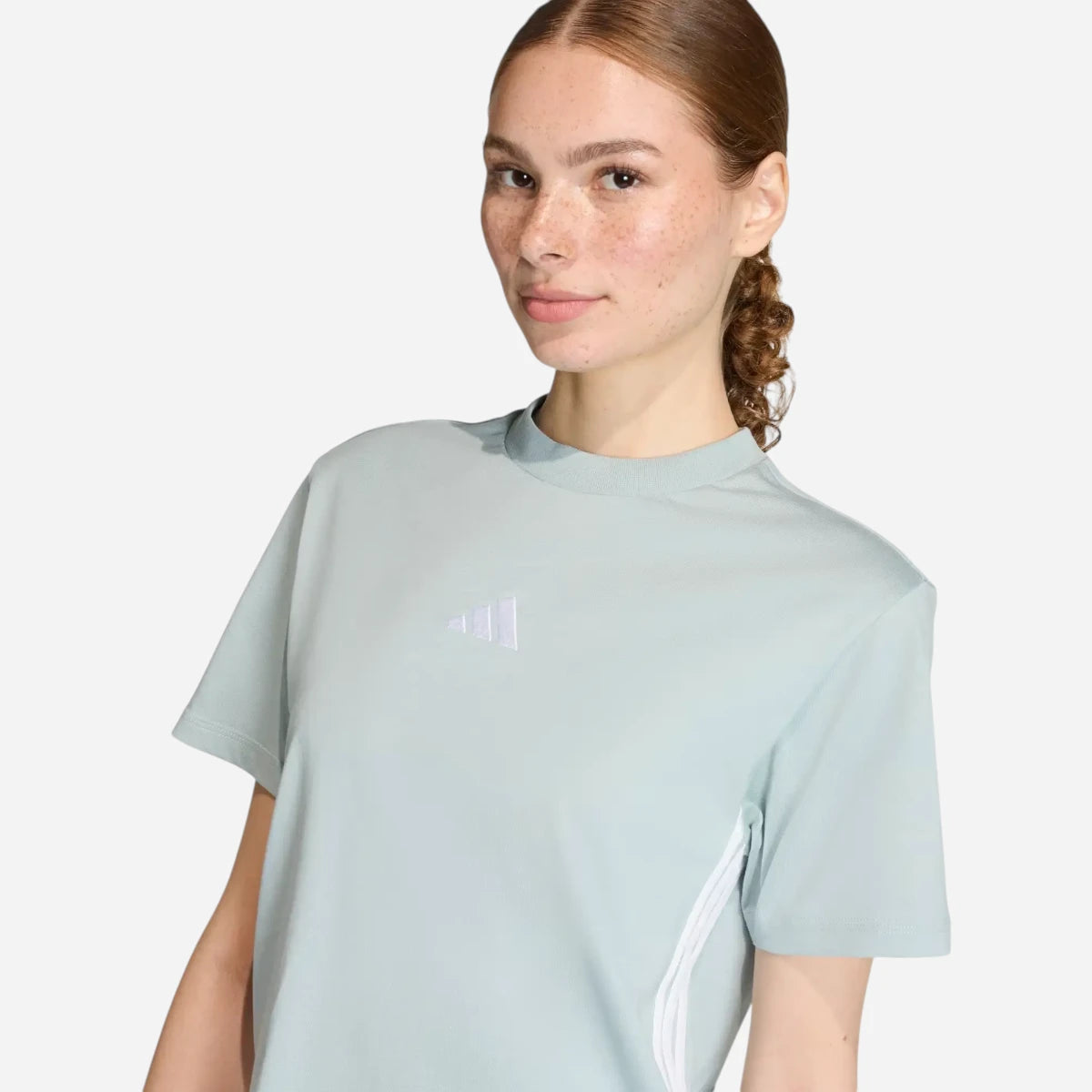 Adidas T-Shirt Essentials 3-Stripes Cotton Wonder Sage