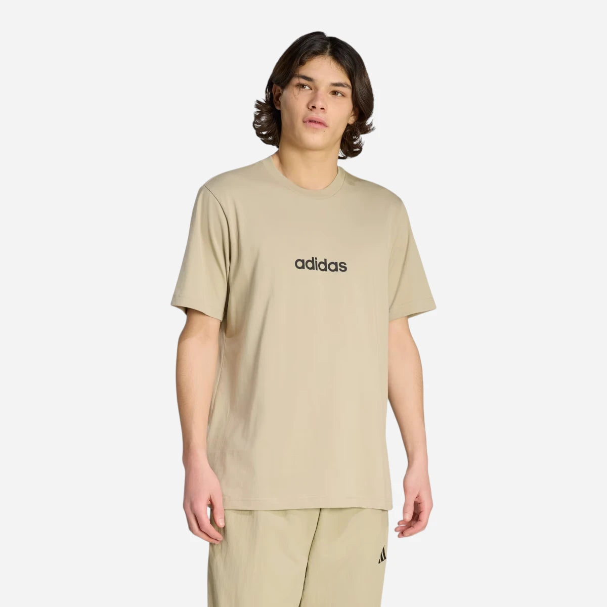 Adidas T-shirt Essentials Linear Single Jersey Wonder Cargo