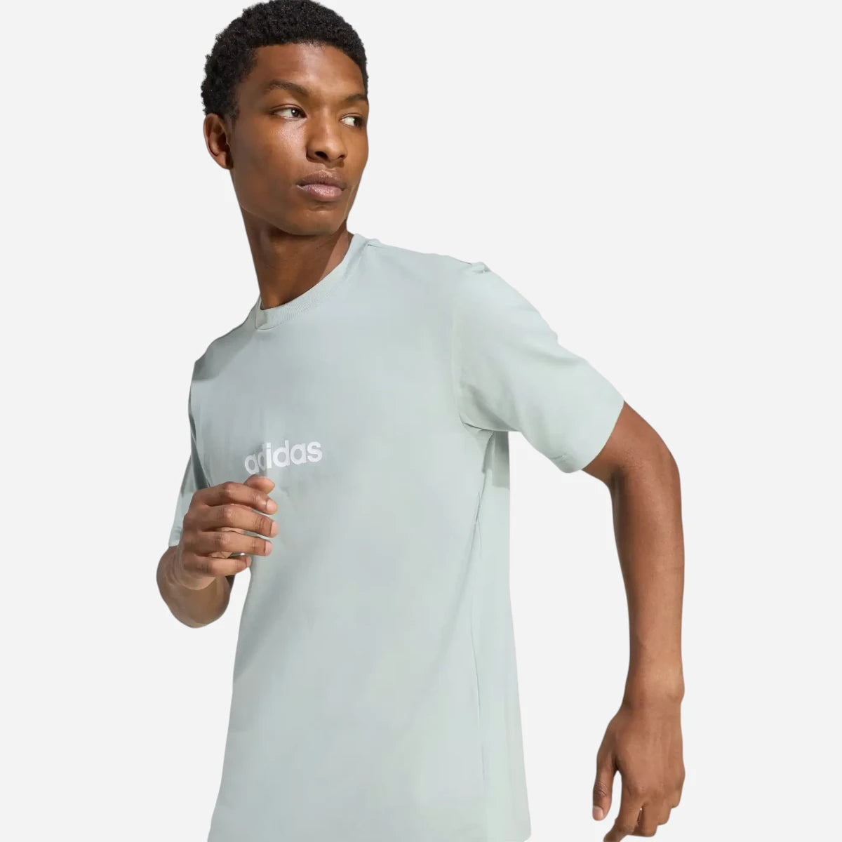 Adidas T-shirt Essentials Linear Single Jersey Wonder Sage