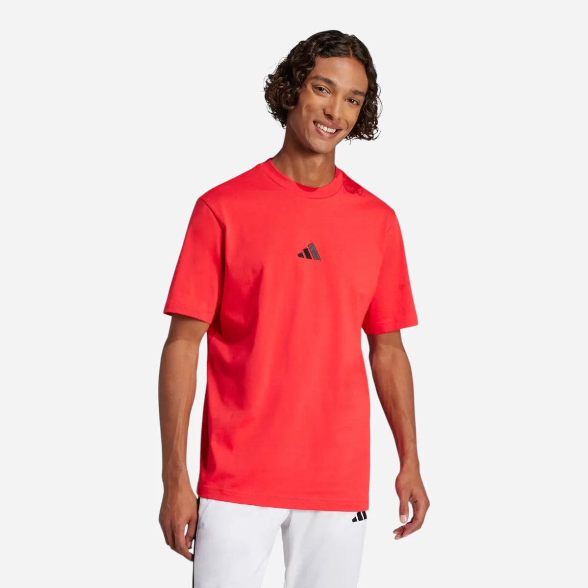Adidas T-shirt Essentials Small Logo Single Jersey Ruby