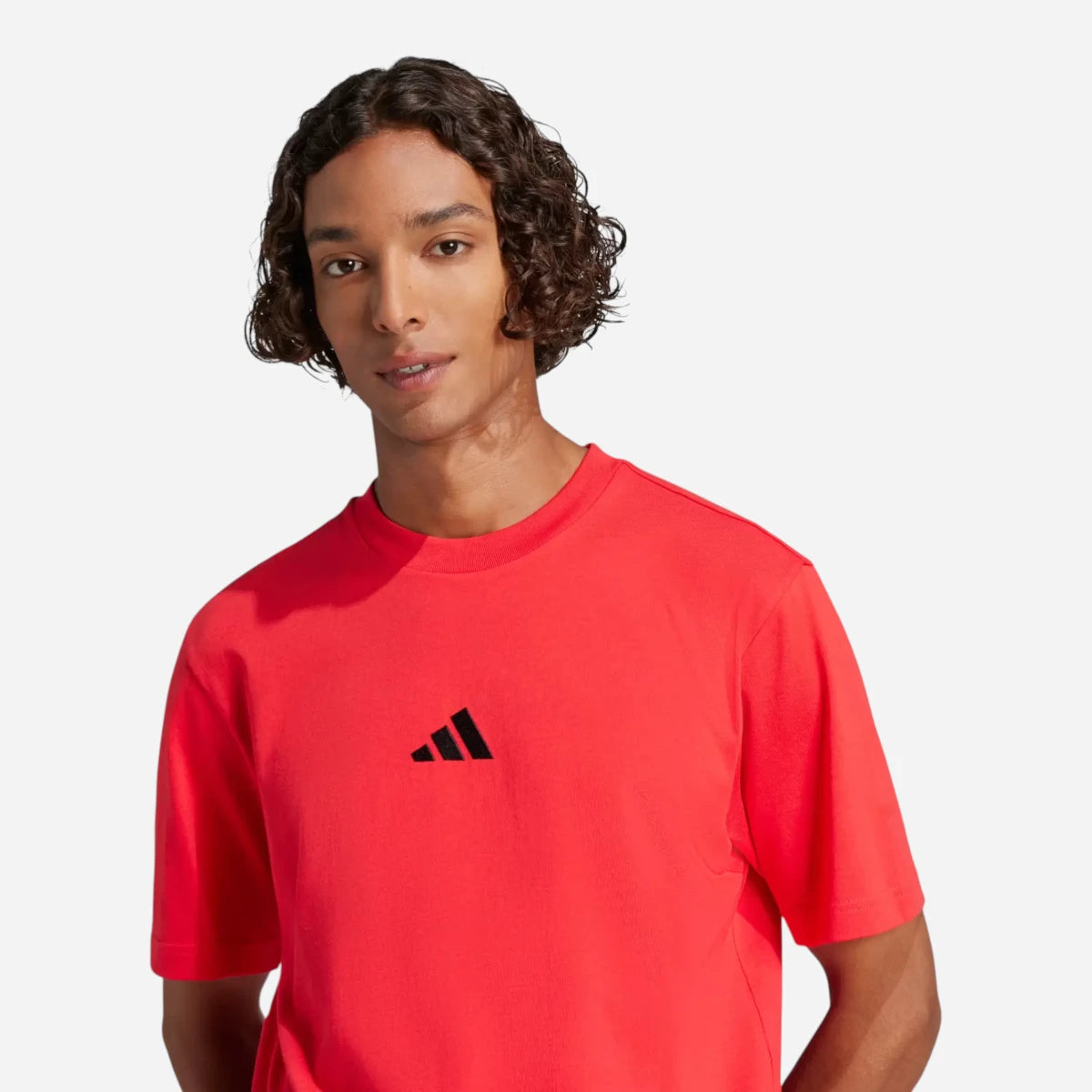 Adidas T-shirt Essentials Small Logo Single Jersey Ruby