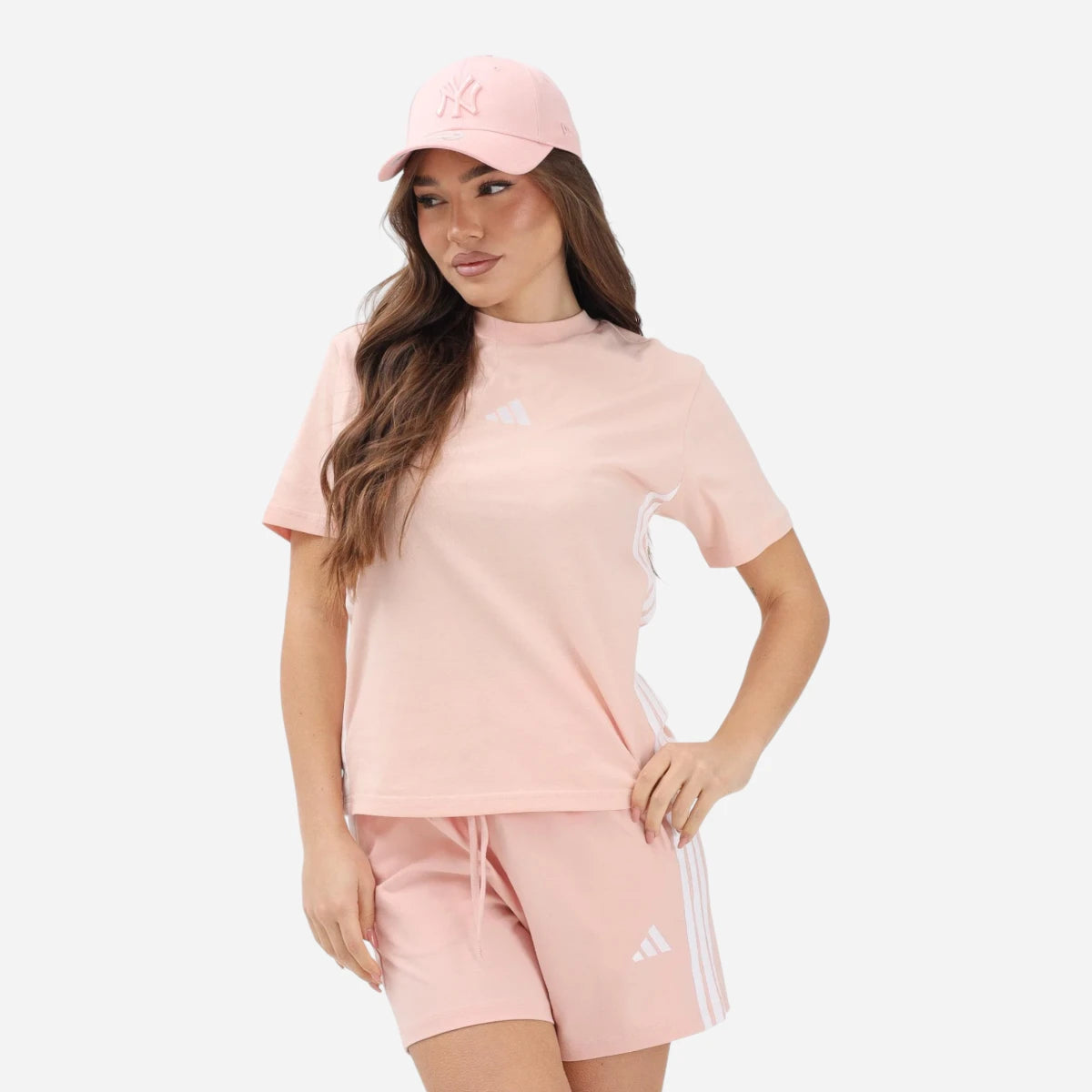 Adidas T-Shirt Essentials 3-Stripes Cotton Pink