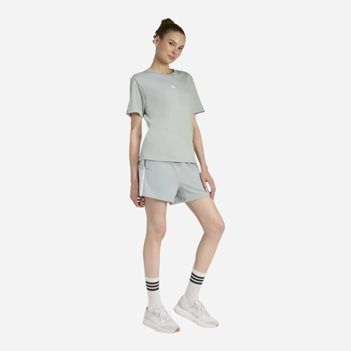 Adidas Short Essentials 3-Stripes Cotton Wonder Sage