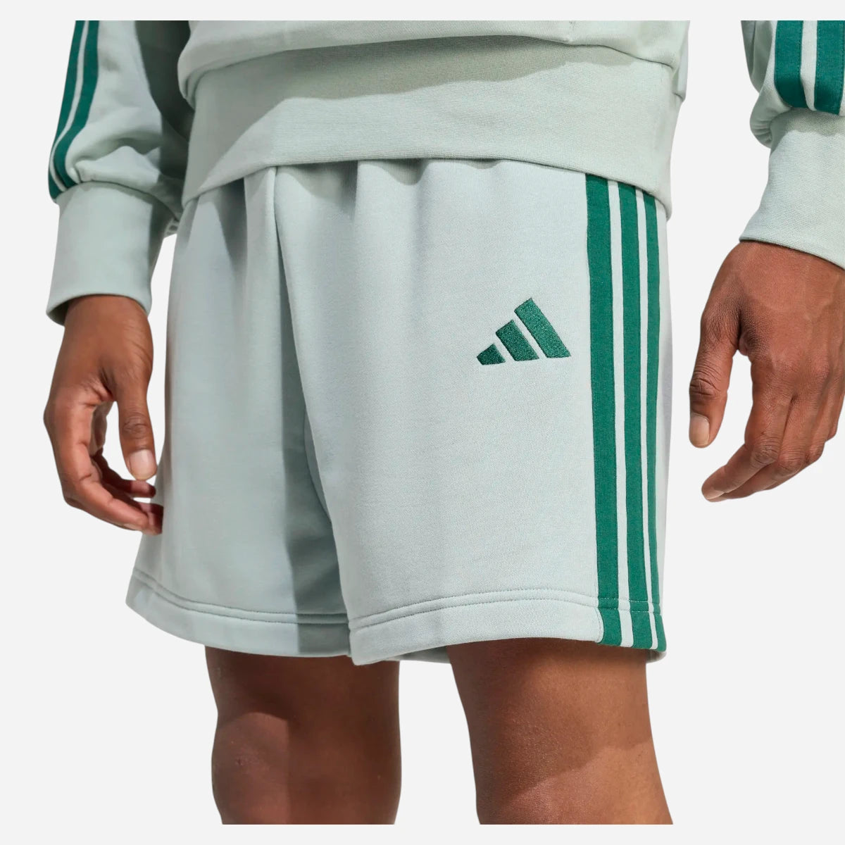 Adidas Short Essentials 3-Stripes French Terry Mint Green