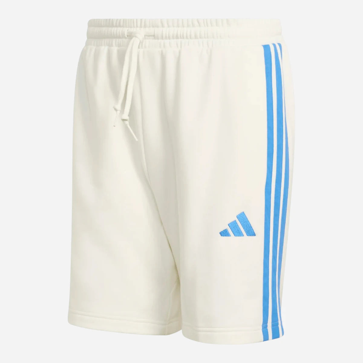 Adidas Short Essentials 3-Stripes French Terry Off White Royal Blue