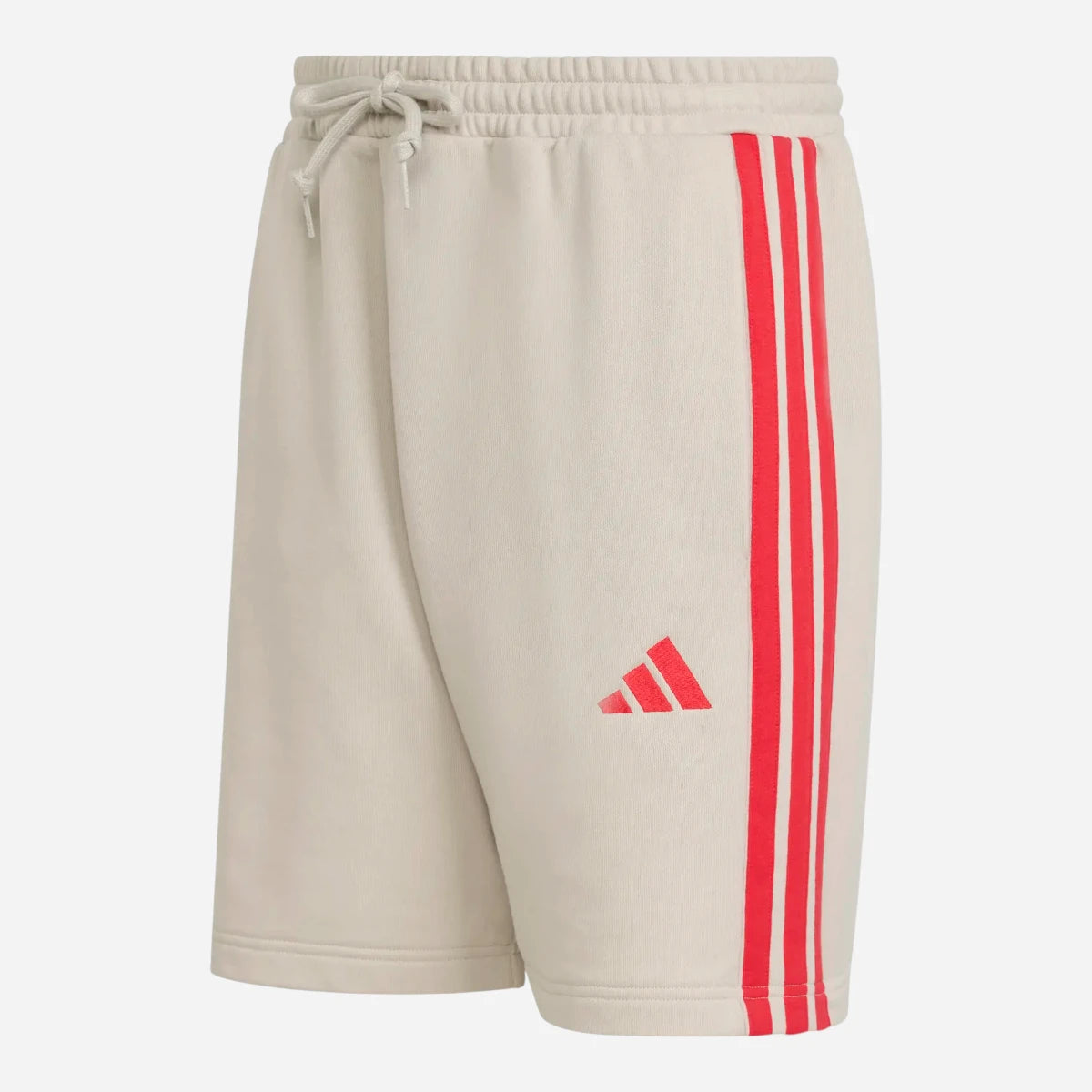 Adidas Short Essentials 3-Stripes French Terry Beige Ruby