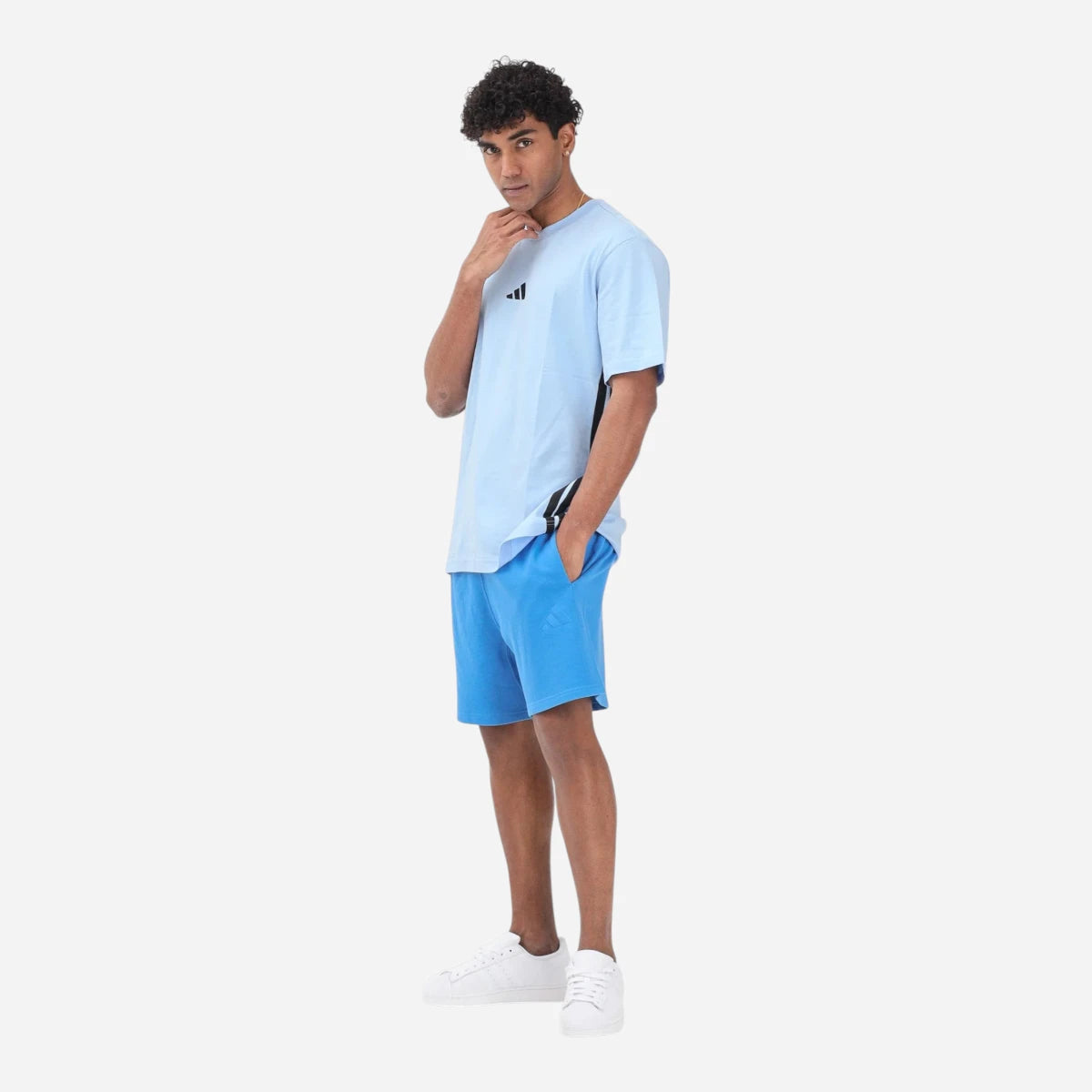 Adidas Short Future Icons Small Logo French Terry Sky Blue