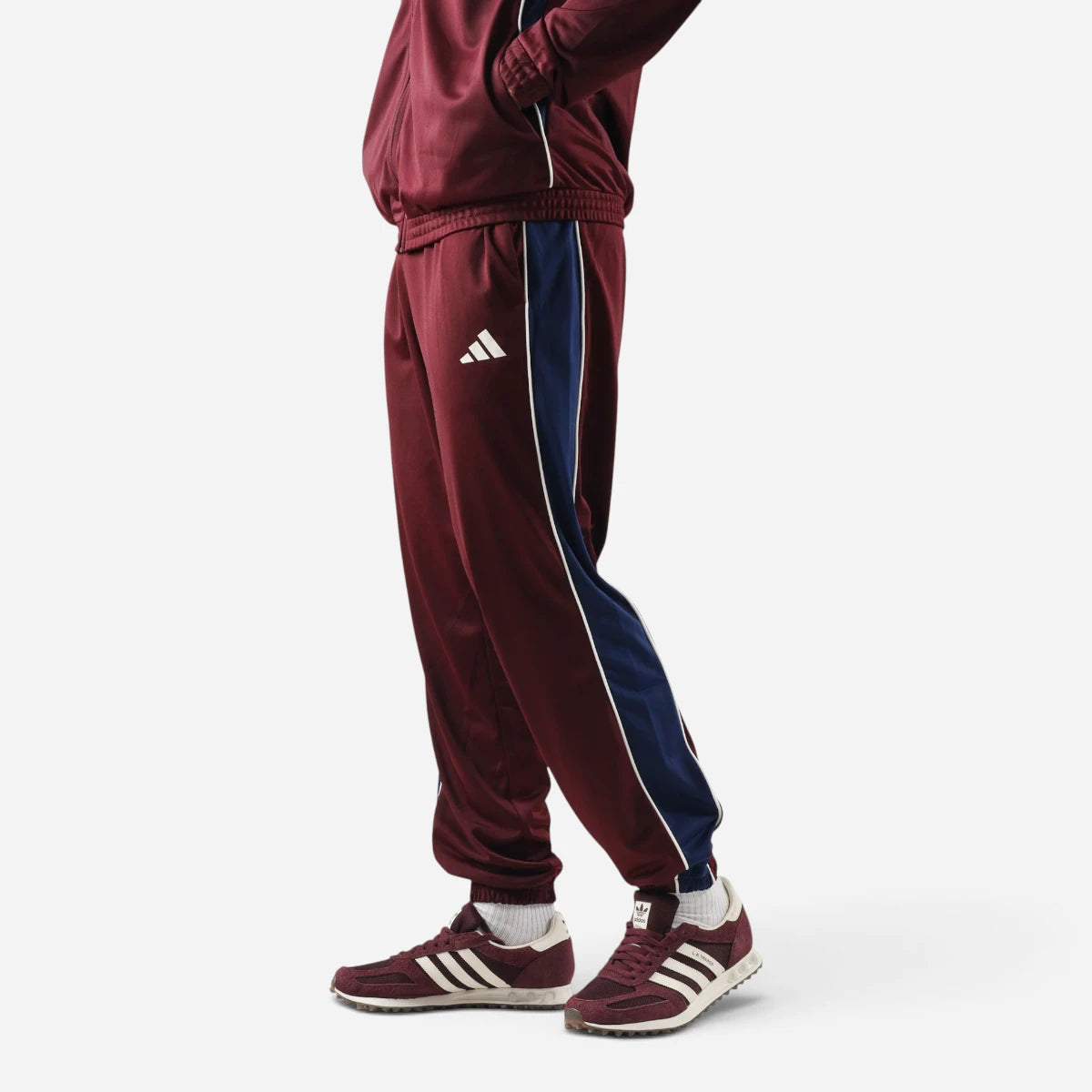 Adidas Tuta Completo Uomo Colorblock Bordeaux