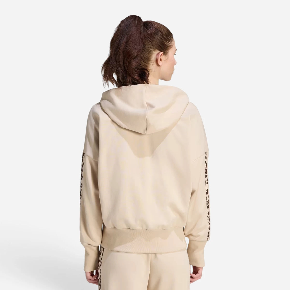 Adidas Tuta Completo Donna Seasonal 3 Stripes Animalier Beige