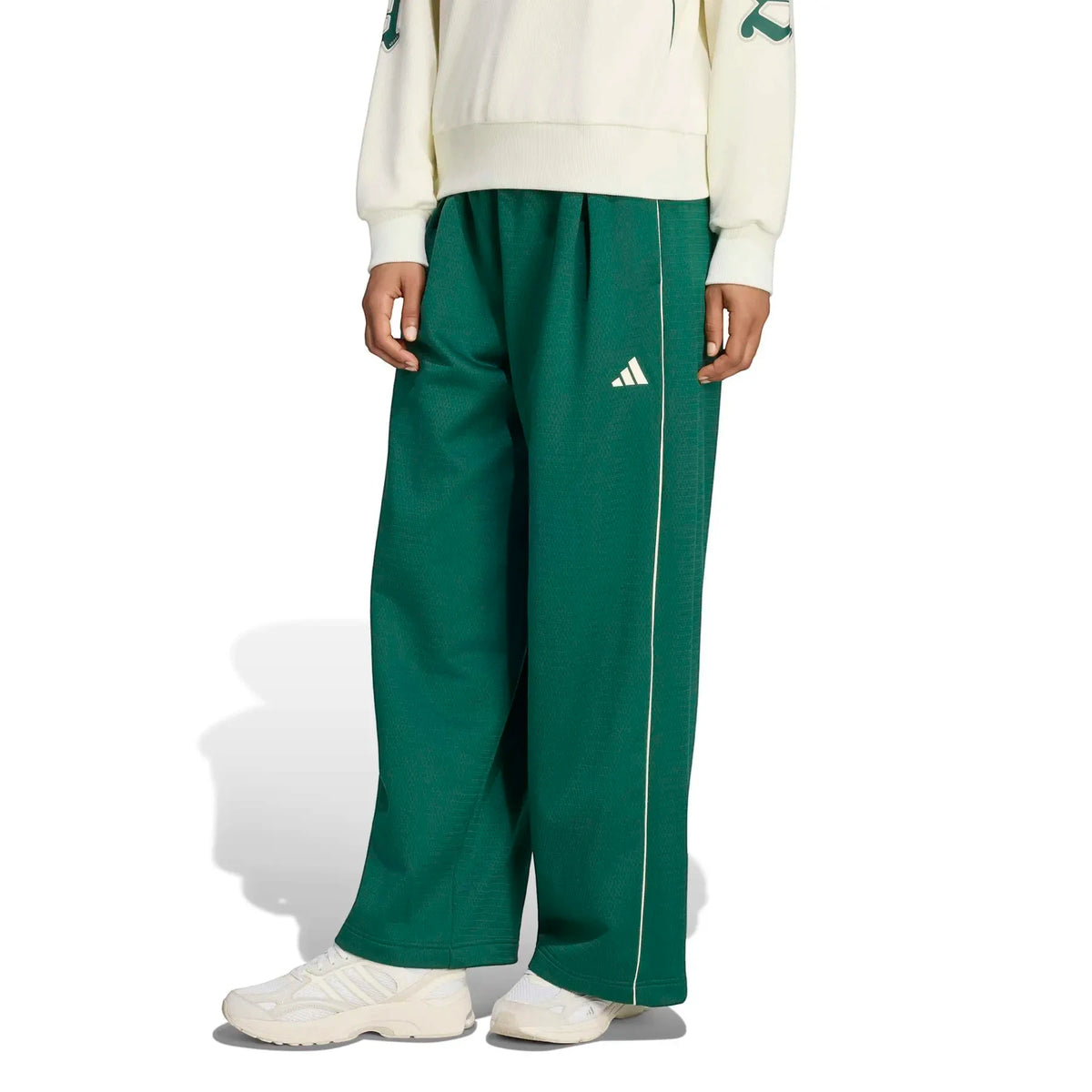 Adidas Tuta Completo Donna Stadium Graphic Fleece Beige & Green