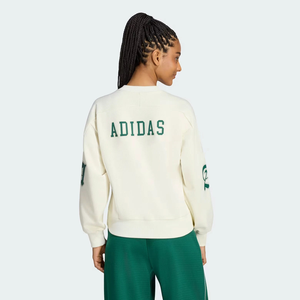 Adidas Tuta Completo Donna Stadium Graphic Fleece Beige & Green