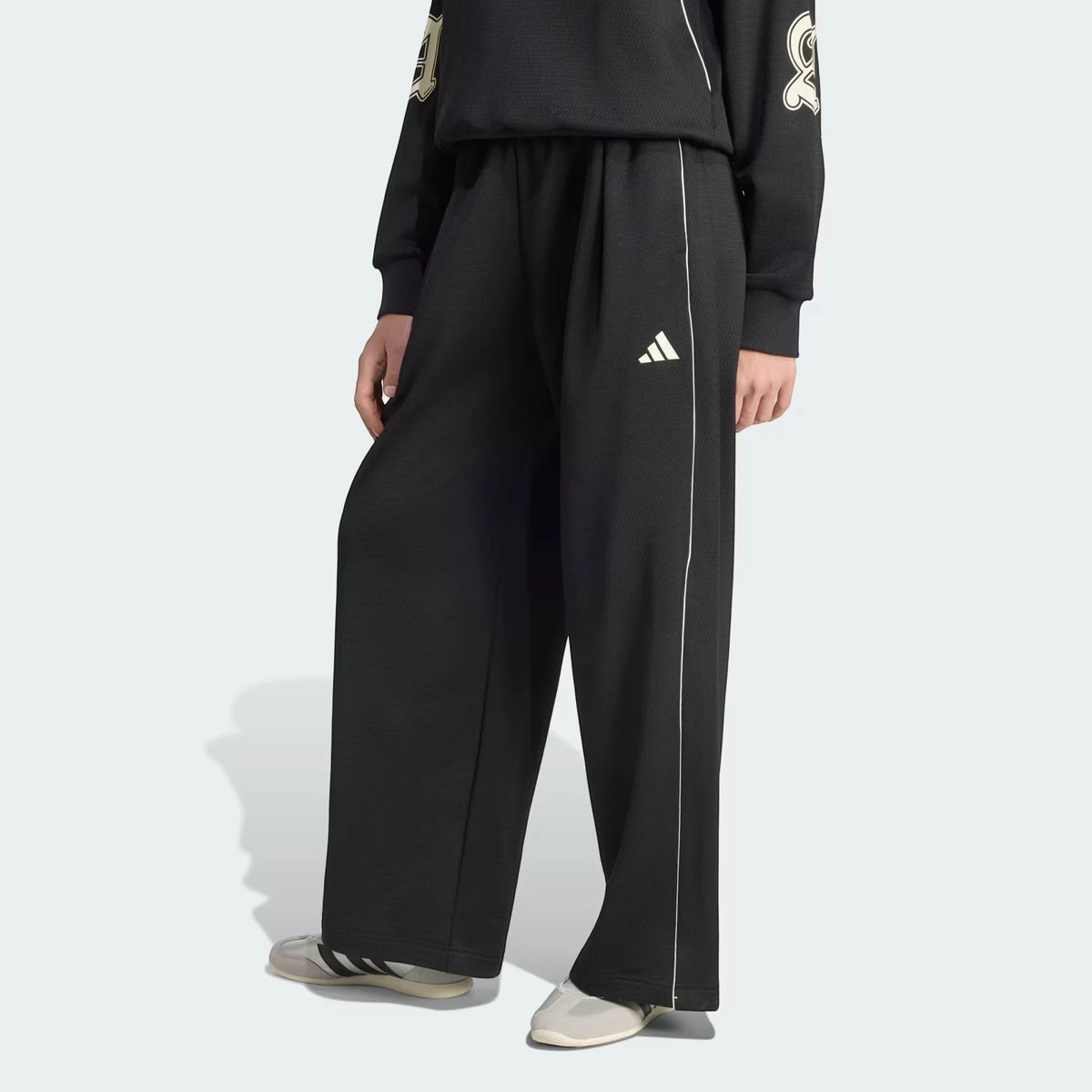 Adidas Tuta Completo Donna Stadium Graphic Fleece Black & White