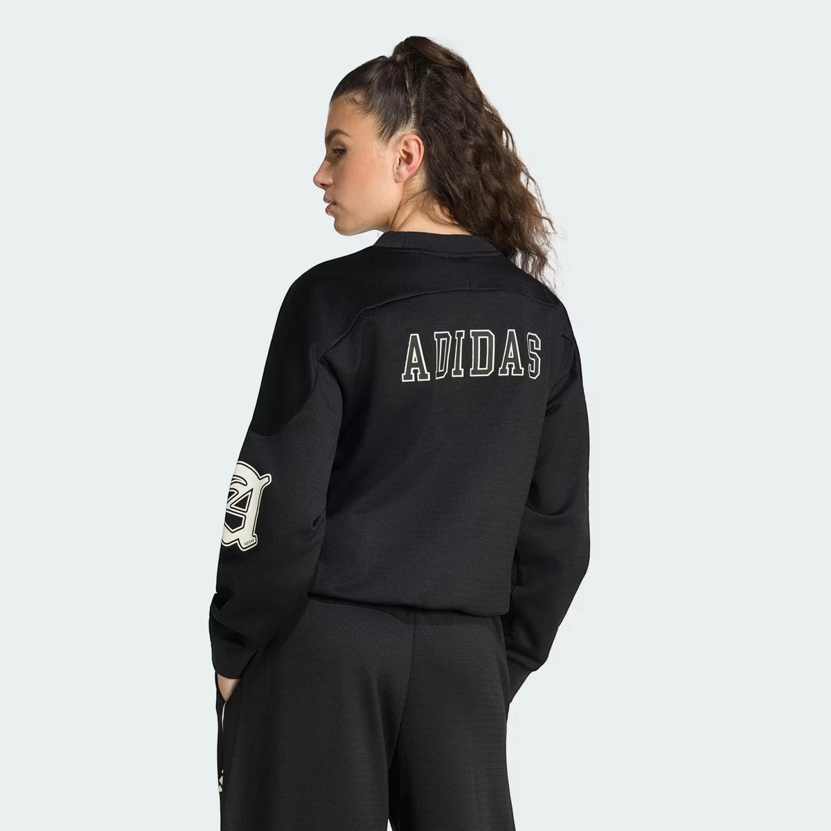 Adidas Tuta Completo Donna Stadium Graphic Fleece Black & White