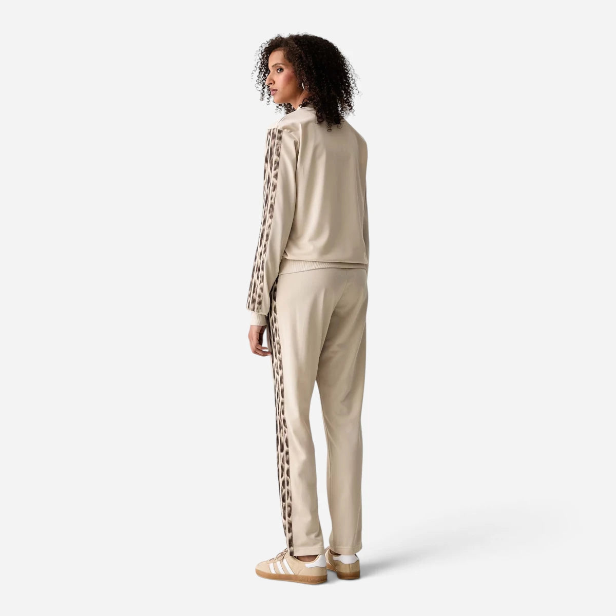 Adidas Tuta Essentials Donna 3-Stripes Beige Animalier