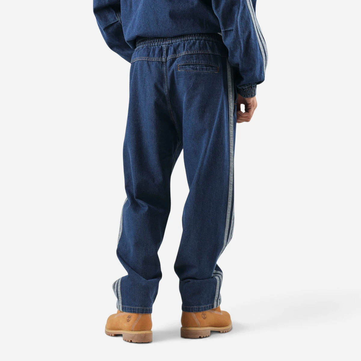 Adidas Pantalone Denim Jeans Uomo 3 Stripes