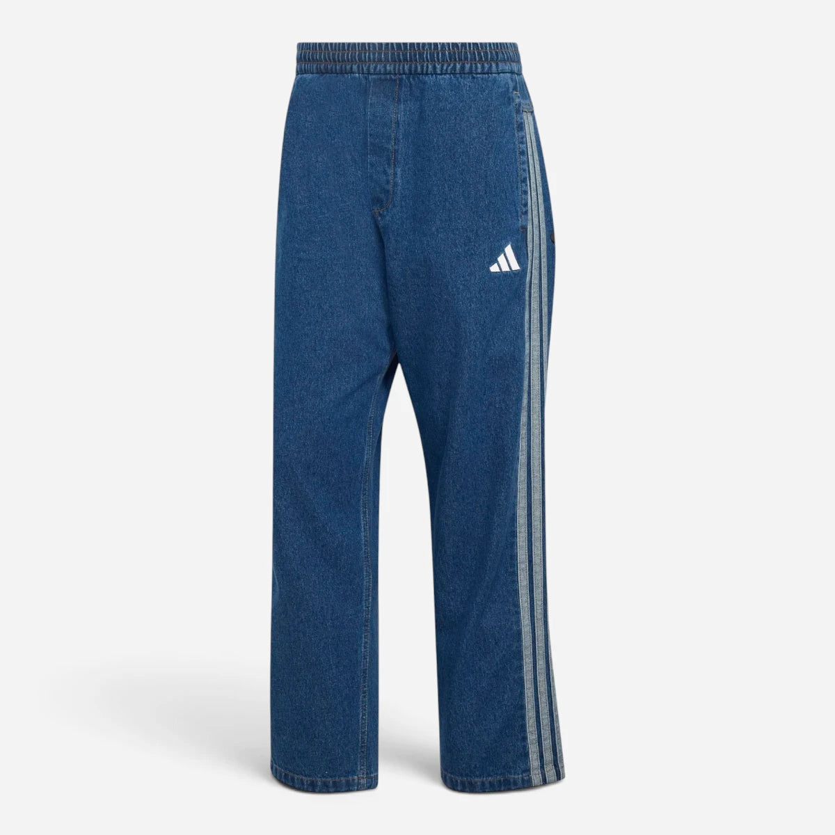 Adidas Pantalone Denim Jeans Uomo 3 Stripes
